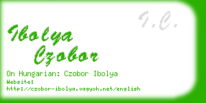 ibolya czobor business card